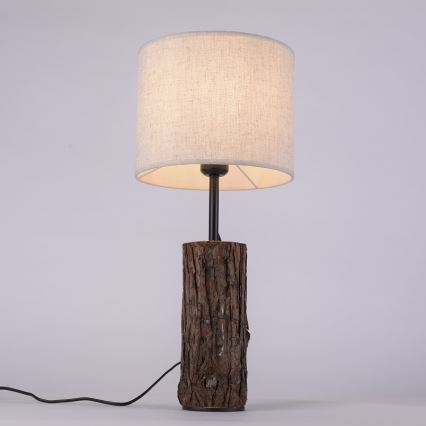 Leuchten Direkt 11233-79 - Pöytävalaisin BARK 1xE27/40W/230V puu
