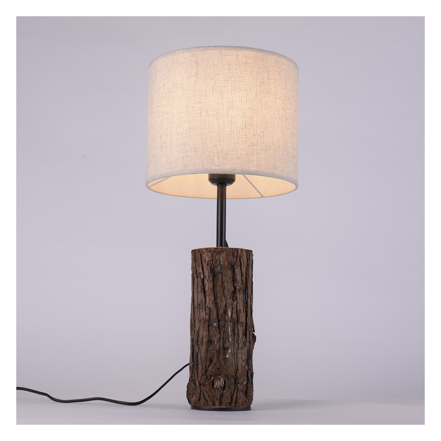Leuchten Direkt 11233-79 - Pöytävalaisin BARK 1xE27/40W/230V puu