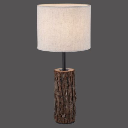 Leuchten Direkt 11233-79 - Pöytävalaisin BARK 1xE27/40W/230V puu