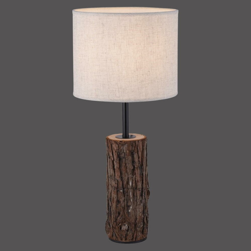 Leuchten Direkt 11233-79 - Pöytävalaisin BARK 1xE27/40W/230V puu