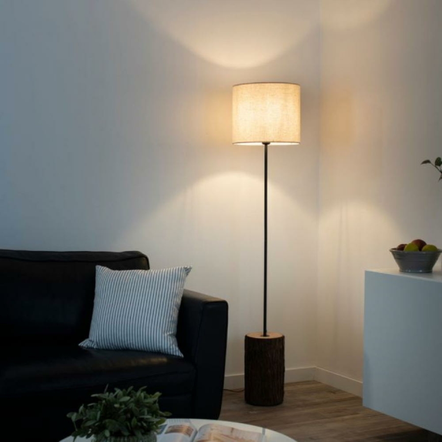 Leuchten Direkt 11234-79 - Lattialamppu BARK 1xE27/40W/230V puu
