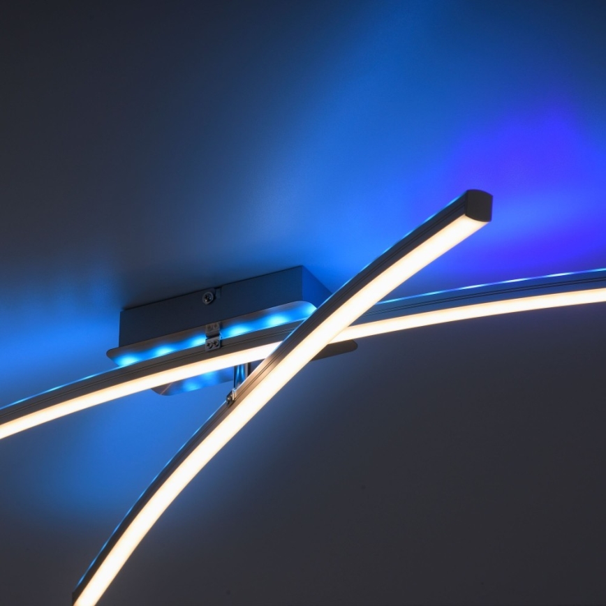 Leuchten Direkt 11255-55 - LED RGB Himmennettävä pinta-asennettava kattokruunu ALINA 2xLED/8,1W/230V 2700-5000K + kauko-ohjain