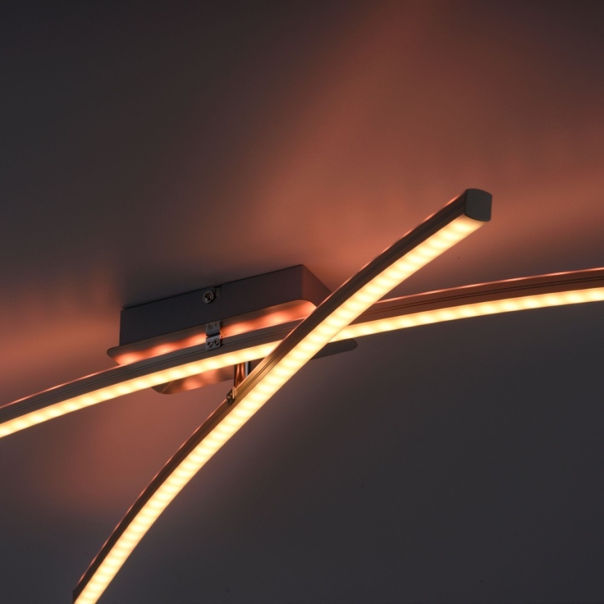 Leuchten Direkt 11255-55 - LED RGB Himmennettävä pinta-asennettava kattokruunu ALINA 2xLED/8,1W/230V 2700-5000K + kauko-ohjain