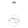 Leuchten Direkt 11260-55 - Himmennettävä LED-kattokruunu narussa JELLA 3xLED/28W/230V