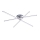 Leuchten Direkt 11274-55 - LED Pinta-asetettava kattokruunu SIMON 3xLED/8W/230V mattakromi