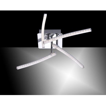 Leuchten Direkt 11291-17 - LED Pinta-asetettava kattokruunu SIMON 4xLED/3W/230V kiiltävä kromi
