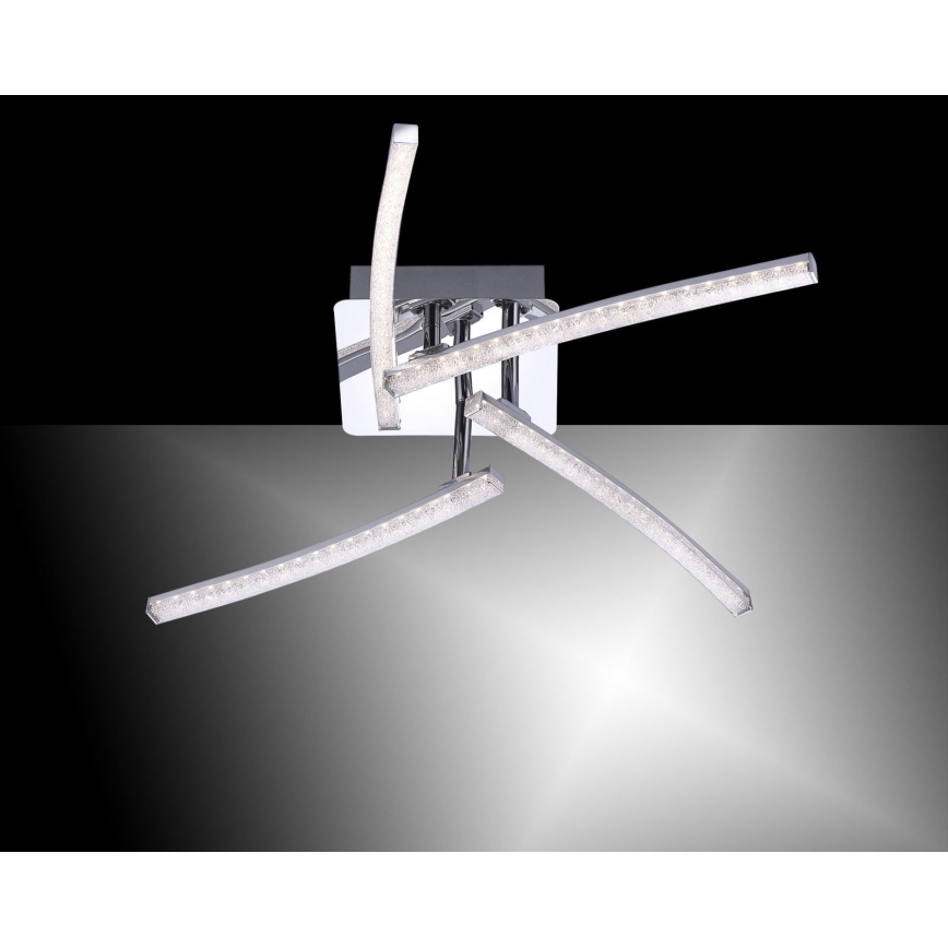 Leuchten Direkt 11291-17 - LED Pinta-asetettava kattokruunu SIMON 4xLED/3W/230V kiiltävä kromi
