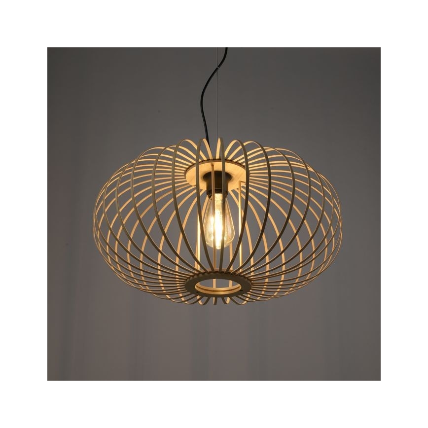 Leuchten Direkt 11409-79 - Kattokruunu johdossa RACOON 1xE27/40W/230V bambu