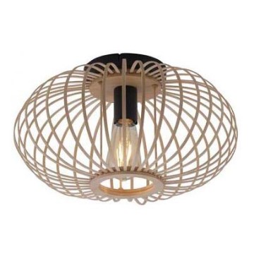 Leuchten Direkt 11410-79 - Kiinteä kattokruunu RACOON 1xE27/40W/230V halkaisija 40 cm bambu