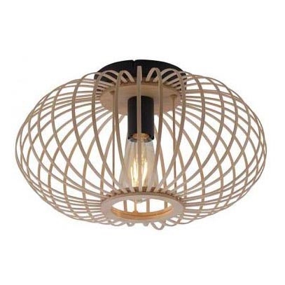 Leuchten Direkt 11410-79 - Kiinteä kattokruunu RACOON 1xE27/40W/230V halkaisija 40 cm bambu