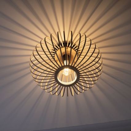 Leuchten Direkt 11410-79 - Kiinteä kattokruunu RACOON 1xE27/40W/230V halkaisija 40 cm bambu