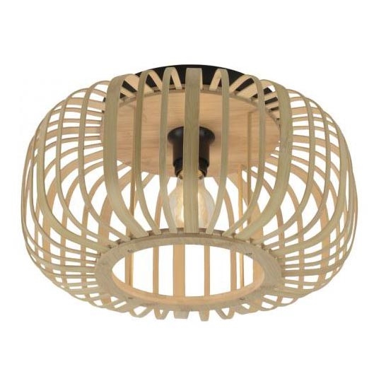 Leuchten Direkt 11412-79 - Kiinteä kattokruunu RACOON 1xE27/40W/230V halkaisija 40 cm bambu