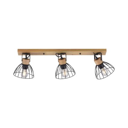 Leuchten Direkt 11418-18 - Kohdevalo LAMI 3xE27/25W/230V akaasia/metalli