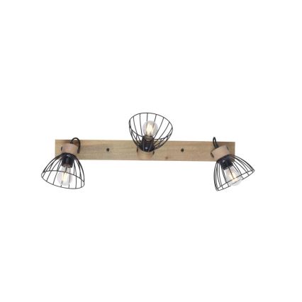 Leuchten Direkt 11418-18 - Kohdevalo LAMI 3xE27/25W/230V akaasia/metalli