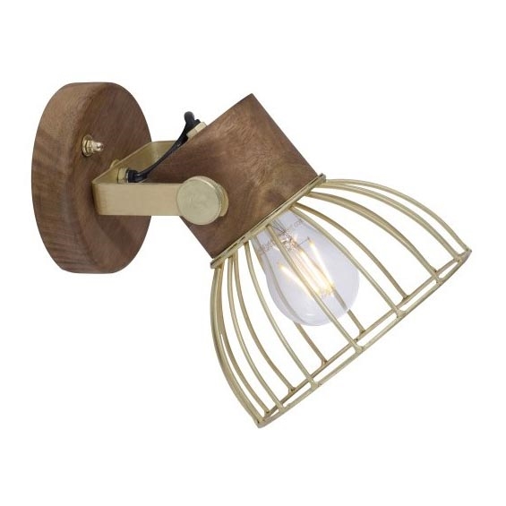 Leuchten Direkt 11486-60 - Seinäkohdevalo ALAMI 1xE27/25W/230V mangopuu