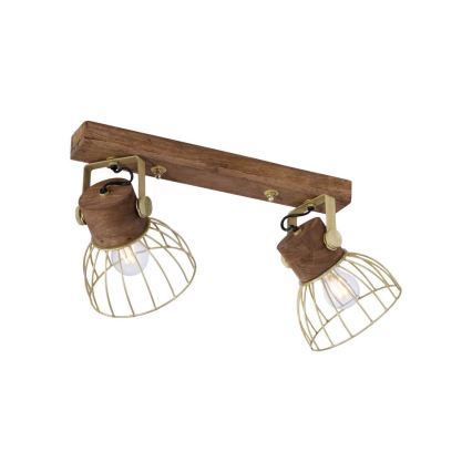 Leuchten Direkt 11487-60 - Kohdevalo ALAMI 2xE27/25W/230V mangopuu