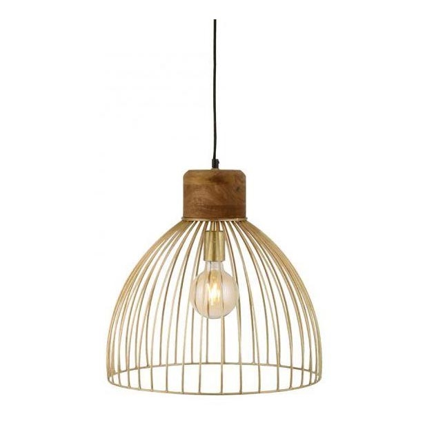Leuchten Direkt 11489-60 - Kattokruunu johdossa ALAMI 1xE27/25W/230V mangopuu