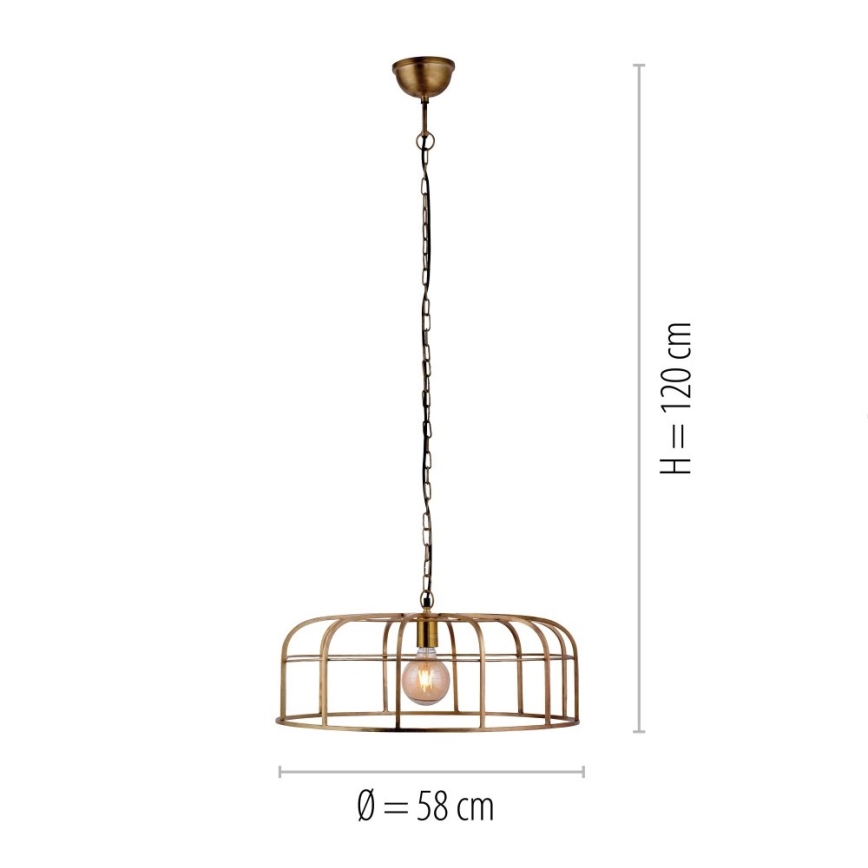 Leuchten Direkt 11493-60 - Kattokruunu ketjussa AMIR 1xE27/25W/230V