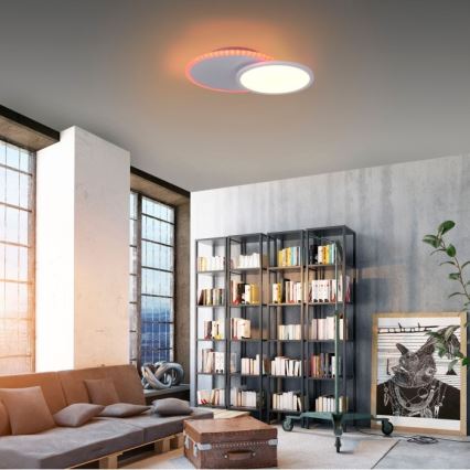 Leuchten Direkt 11662-16 - Himmennettävä LED-RGB-kattovalaisin ARENDA LED/21W/230V + kauko-ohjaus