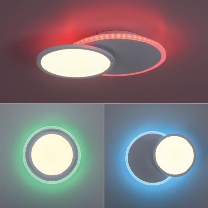 Leuchten Direkt 11662-16 - Himmennettävä LED-RGB-kattovalaisin ARENDA LED/21W/230V + kauko-ohjaus