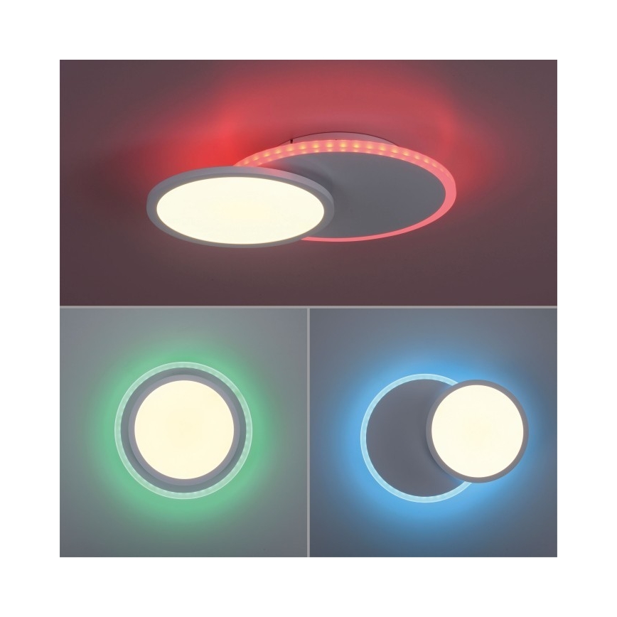 Leuchten Direkt 11662-16 - Himmennettävä LED-RGB-kattovalaisin ARENDA LED/21W/230V + kauko-ohjaus