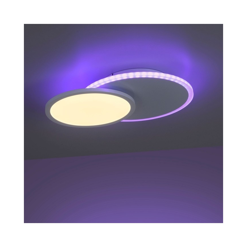 Leuchten Direkt 11662-16 - Himmennettävä LED-RGB-kattovalaisin ARENDA LED/21W/230V + kauko-ohjaus