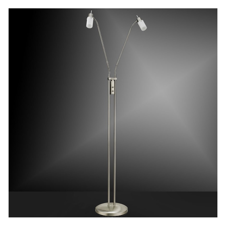 Leuchten Direkt 11937-55 - LED Lattialamppu MAX LED 2xGU10/4W/230V