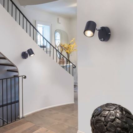 Leuchten Direkt 11941-13 - LED-seinäkohdevalo TARIK 1xGU10/5W/230V musta