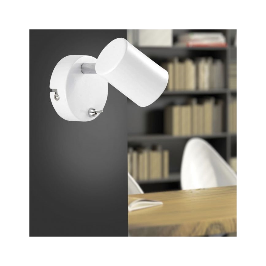 Leuchten Direkt 11941-16 - LED-seinäkohdevalo TARIK 1xGU10/5W/230V valkoinen