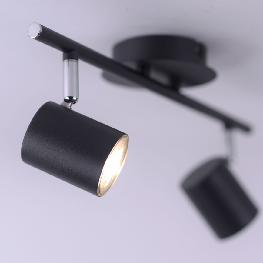 Leuchten Direkt 11942-13 - LED-kohdevalo TARIK 2xGU10/5W/230V antrasiitti