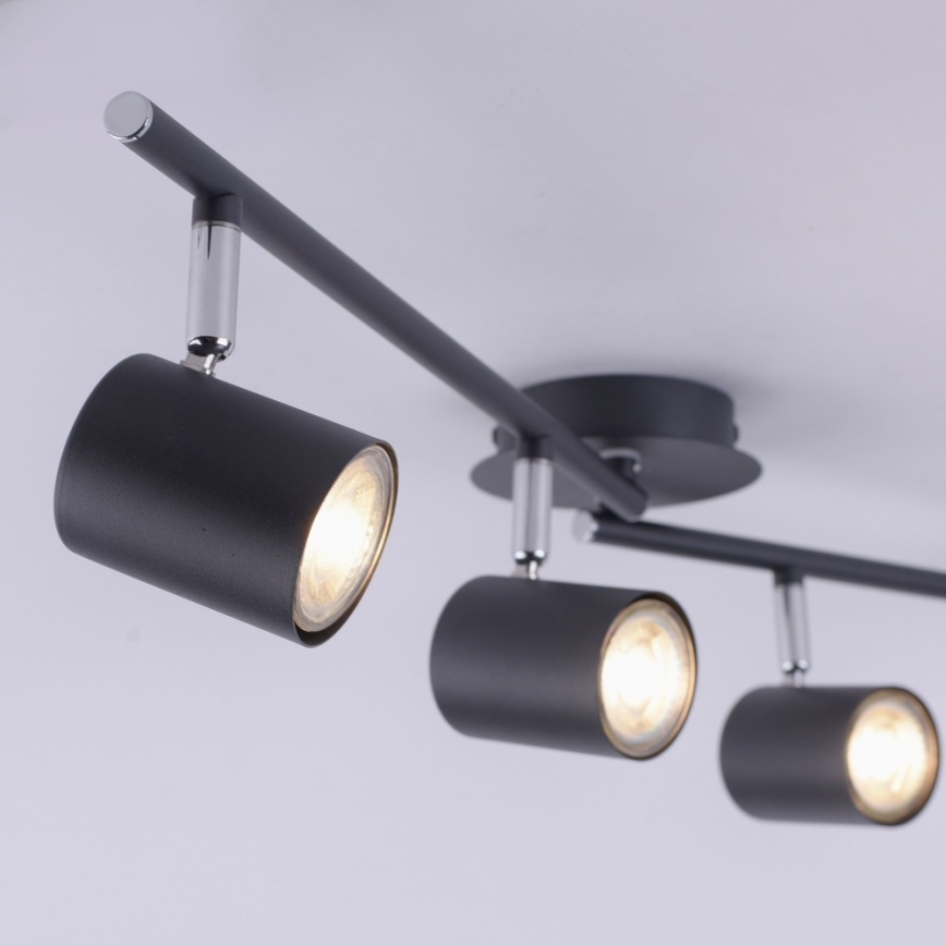 Leuchten Direkt 11944-13 - LED-kohdevalo ARIK 4xGU10/5W/230V antrasiitti