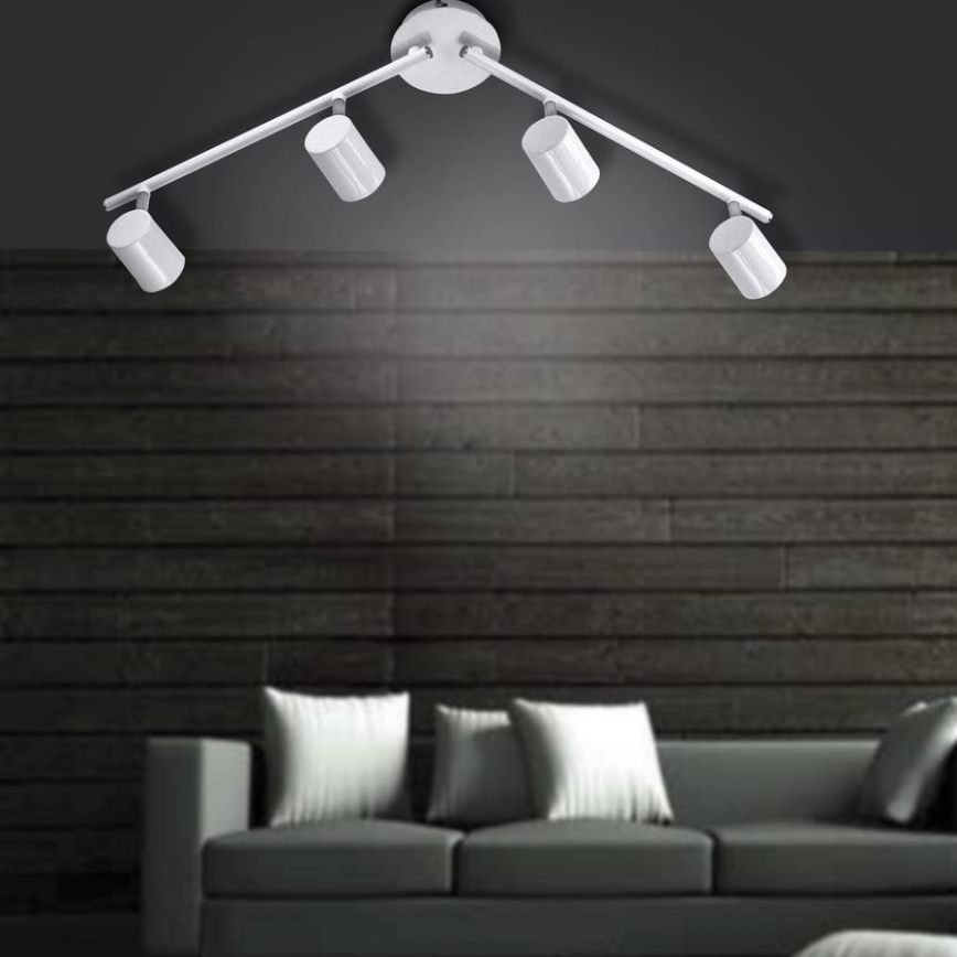 Leuchten Direkt 11944-16 - LED-kohdevalo TARIK 4xGU10/5W/230V valkoinen
