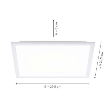 Leuchten Direkt 12200-16 - LED-kattovalo FLAT LED/17W/230V