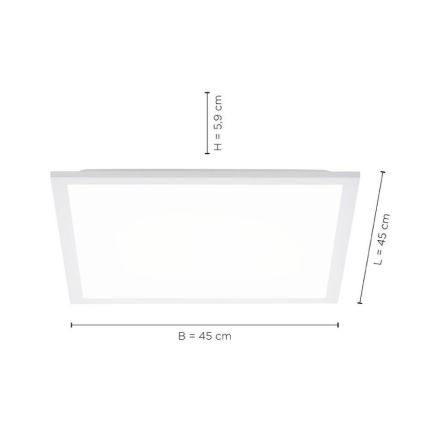 Leuchten Direkt 12201-16 - LED-kattovalo FLAT LED/22W/230V