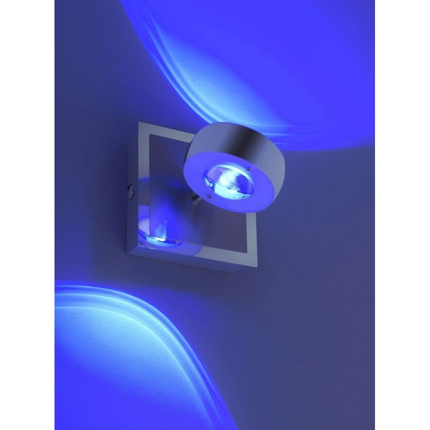 Leuchten Direkt 12471-55 -LED RGBW Himmennettävä seinäkohdevalo OPTI LED/6W/230V 2700-5000K + kauko-ohjain