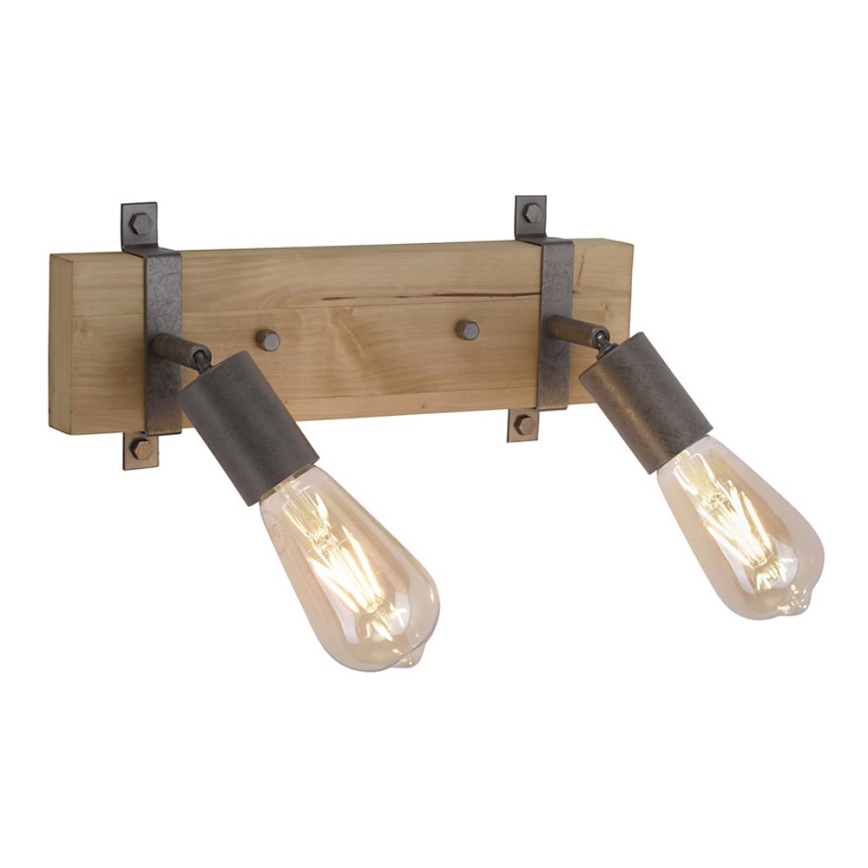 Leuchten Direkt 13472-79 - Seinävalaisin SLAT 2xE27/40W/230V