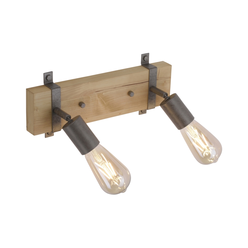 Leuchten Direkt 13472-79 - Seinävalaisin SLAT 2xE27/40W/230V