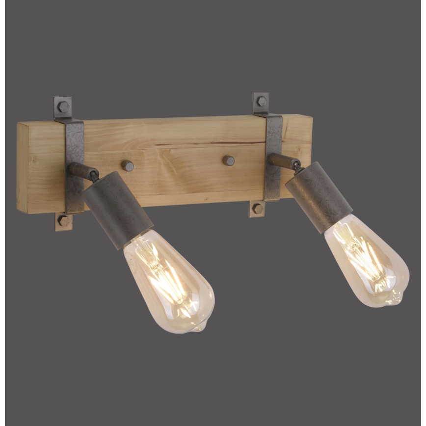 Leuchten Direkt 13472-79 - Seinävalaisin SLAT 2xE27/40W/230V