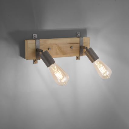 Leuchten Direkt 13472-79 - Seinävalaisin SLAT 2xE27/40W/230V