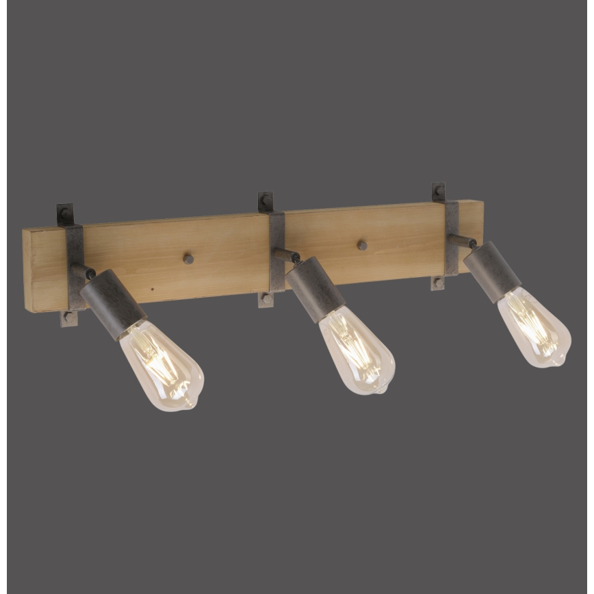 Leuchten Direkt 13473-79 - Seinävalaisin SLAT 3xE27/40W/230V