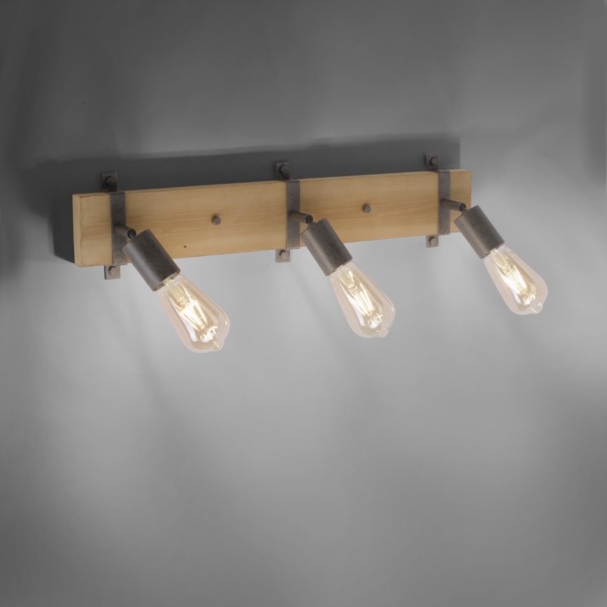 Leuchten Direkt 13473-79 - Seinävalaisin SLAT 3xE27/40W/230V