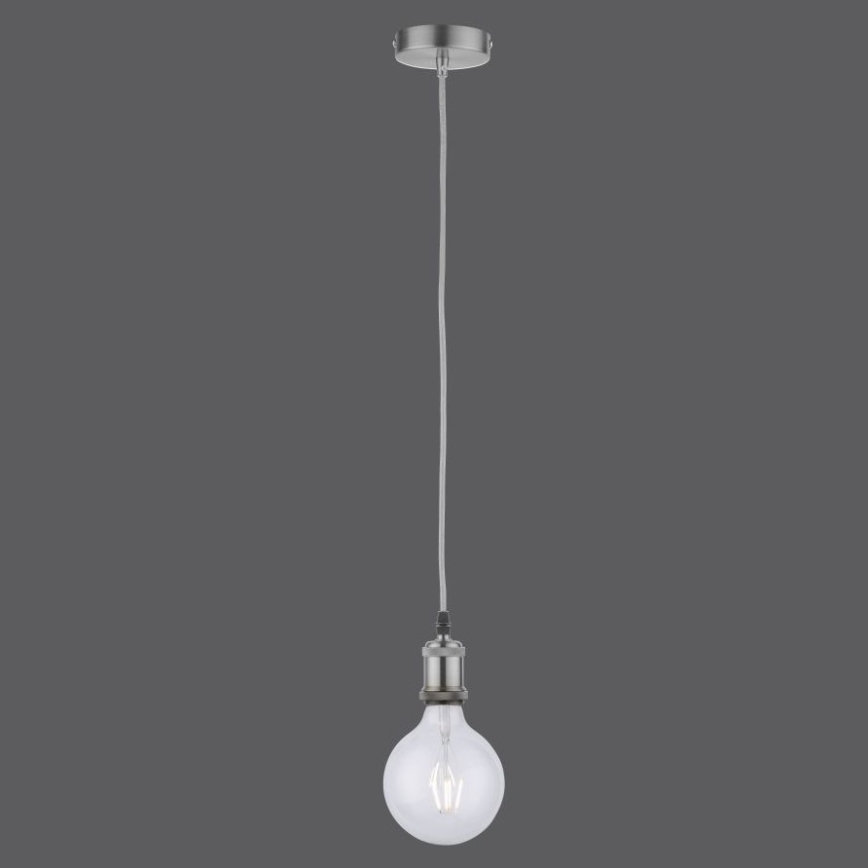 Leuchten Direkt 13570-55 - Kattokruunu johdossa DIY 1xE27/60W/230V mattakromi