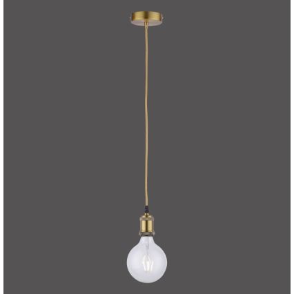 Leuchten Direkt 13570-60 - Kattokruunu johdossa DIY 1xE27/60W/230V messinki