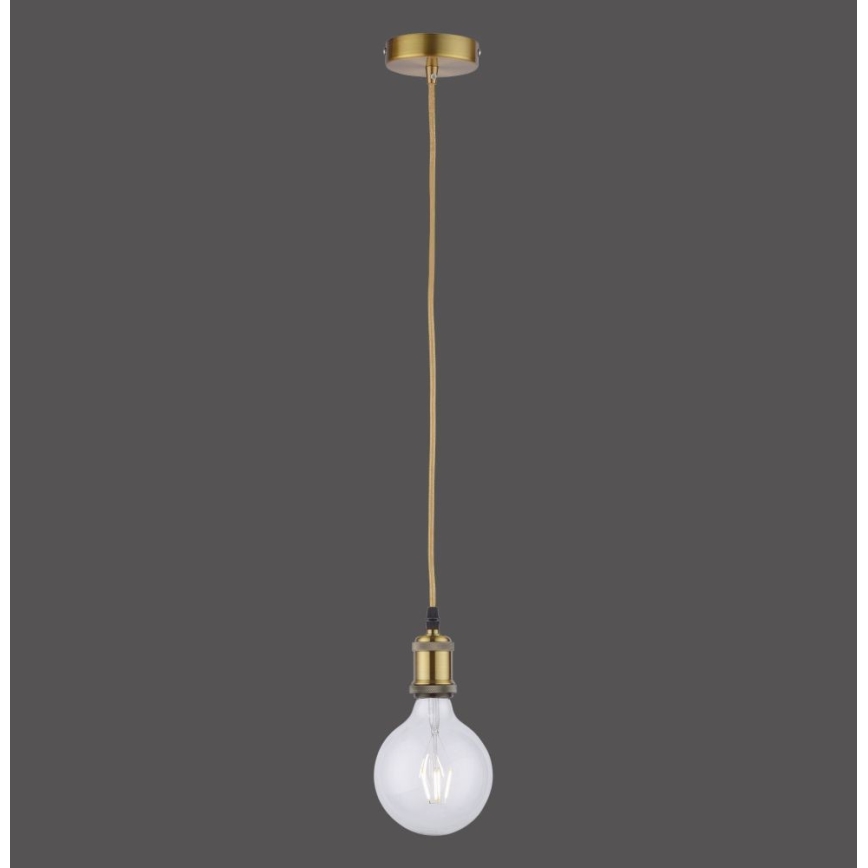 Leuchten Direkt 13570-60 - Kattokruunu johdossa DIY 1xE27/60W/230V messinki
