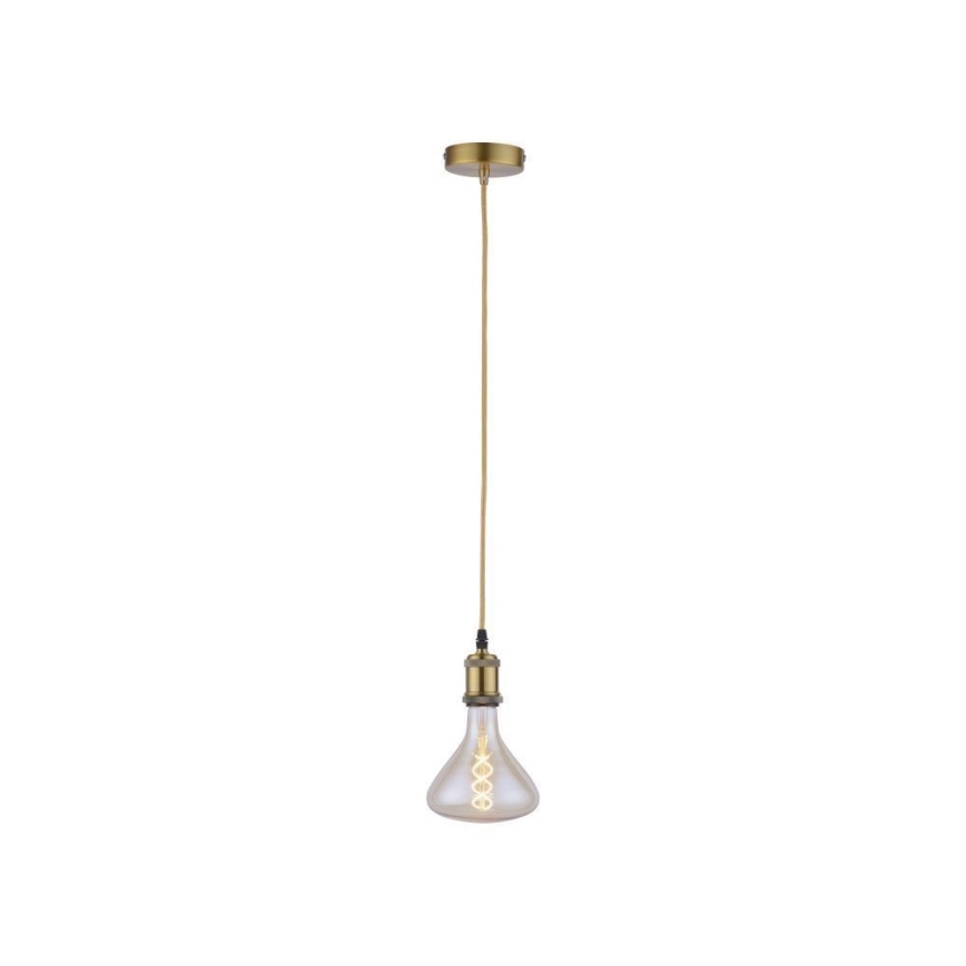 Leuchten Direkt 13570-60 - Kattokruunu johdossa DIY 1xE27/60W/230V messinki