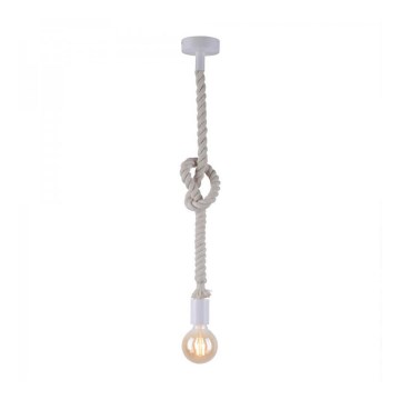 Leuchten Direkt 13572-16 - Kattokruunu johdossa DIY 1xE27/10W/230V valkoinen