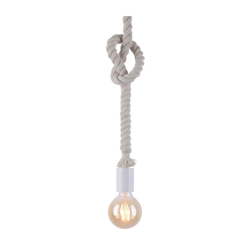 Leuchten Direkt 13572-16 - Kattokruunu johdossa DIY 1xE27/10W/230V valkoinen