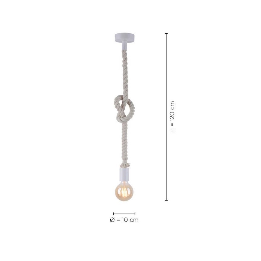 Leuchten Direkt 13572-16 - Kattokruunu johdossa DIY 1xE27/10W/230V valkoinen