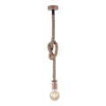 Leuchten Direkt 13572-79 - Kattokruunu johdossa DIY 1xE27/10W/230V ruskea