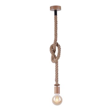 Leuchten Direkt 13572-79 - Kattokruunu johdossa DIY 1xE27/10W/230V ruskea
